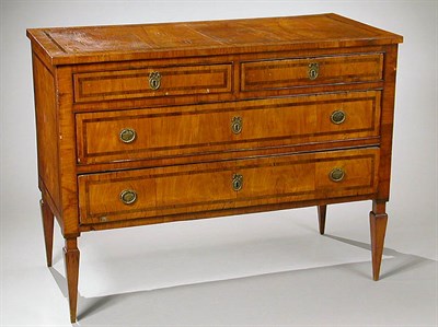 Lot 336 - Italian Neoclassical Inlaid Walnut Commode...