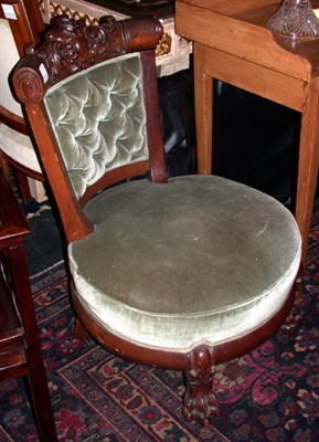 Lot 162A - Victorian Upholstered Mahogany Side Chair