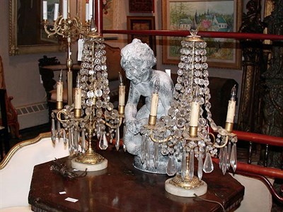 Lot 365 - Pair of Louis XV Style Gilt-Metal Four-Light...