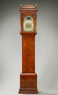 Lot 343 - George III Inlaid Walnut Tall Case Clock Isaac...