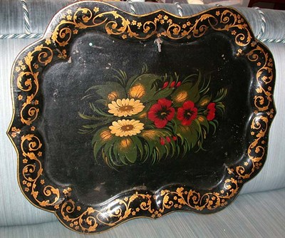Lot 428 - Regency Tole Painted Tea Tray