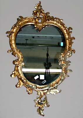 Lot 346 - Rococo Style Gilt-Wood Mirror Height 49 inches,...