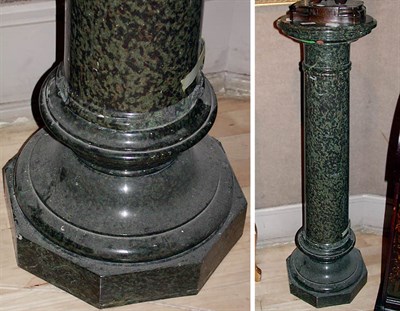 Lot 435 - Classical Style Green Marble Pedestal Of...