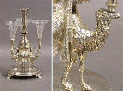 Lot 417 - Victorian Silver Plated Epergne Cast as three...