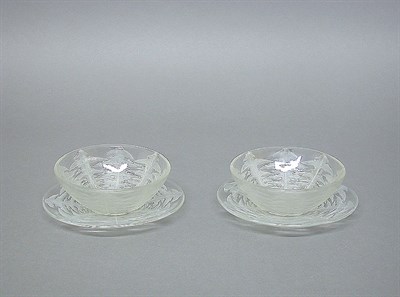 Lot 534 - Set of Lalique Colorless Frosted Glass...