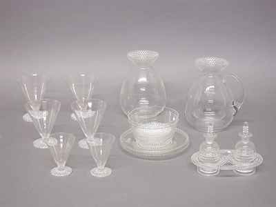 Lot 536 - Group of Lalique Colorless Glass Tableware In...