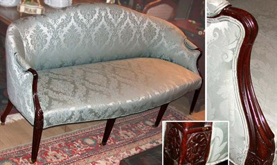 Lot 450 - George III Style Upholstered Mahogany Settee