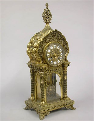 Lot 169 - Continental Moorish Style Bronze Mantel Clock...