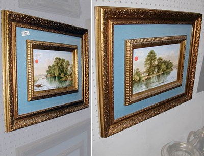 Lot 342 - Pair of Continental Porcelain Plaques Each...