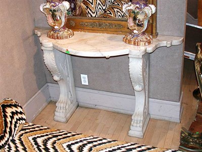 Lot 316 - Continental Neoclassical Style White Marble...