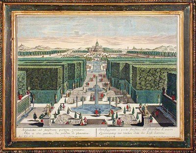 Lot 80 - Various Artists [FRENCH GARDEN VIEWS] Six hand-...