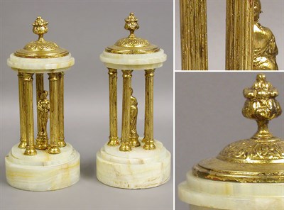 Lot 391 - Pair of Grand Tour Style Gilt-Metal and Onyx...