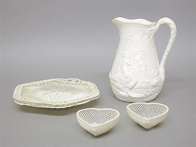 Lot 463 - Group of Belleek Porcelain Dishes Comprising a...