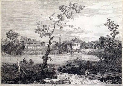 Lot 223 - Antonio Canal, Il Canaletto VIEW OF A TOWN ON...