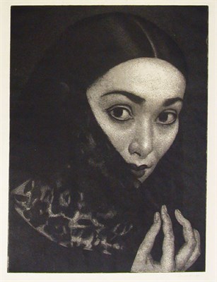 Lot 286 - Laura Knight LADY WITH SHAWL...