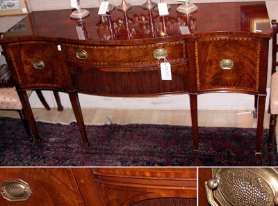 Lot 324 - Georgian Style Satinwood Banded Bow-Front...