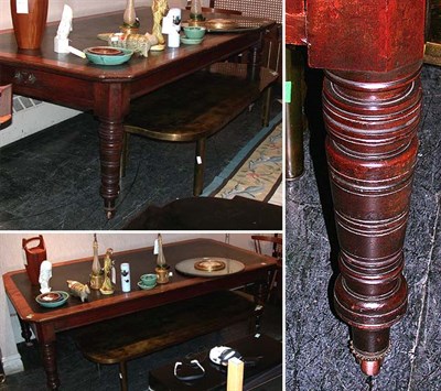 Lot 328 - Victorian Leather Inset Mahogany Library Table