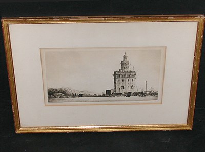 Lot 105 - Louis Rosenberg TORRE DEL ORO Drypoint, signed...