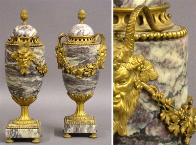 Lot 444 - Pair of Louis XVI Style Gilt-Bronze and Rouge...