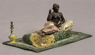 Lot 559 - Austrian Bronze Figure of a Reclining Woman...