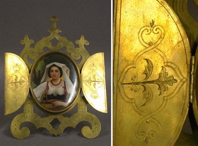 Lot 344 - Continental Porcelain Plaque Depicting a...
