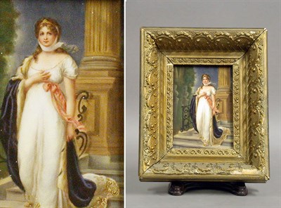Lot 393 - Continental Porcelain Plaque Depicting...