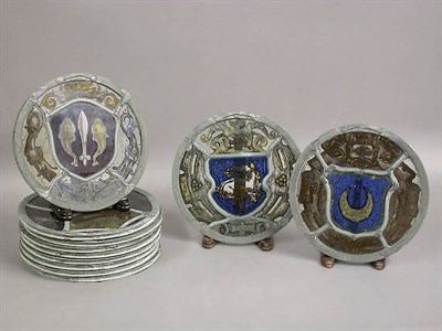 Lot 432 - Group of Stained and Leaded Glass Panels