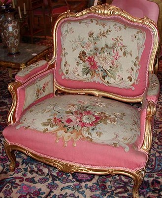 Lot 181 - Louis XV Style Gilt-Wood Marquise Attributed...
