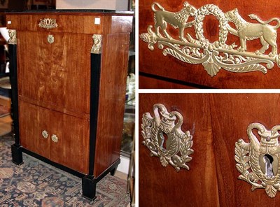 Lot 334 - Empire Style Gilt-Bronze Mounted Marble Top...