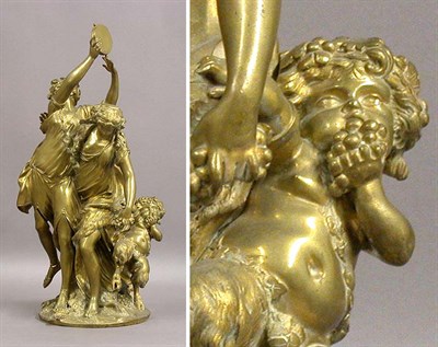 Lot 288 - Bronze Sculpture of Two Maidens and Satyr...