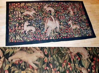 Lot 132 - Continental Tapestry Depicting wildlife in a...