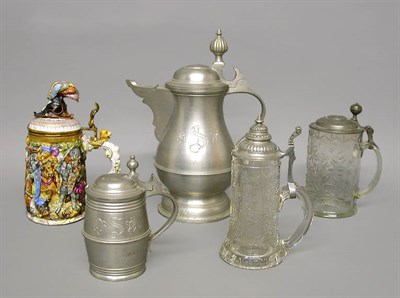Lot 126 - Group of Continental Steins Comprising one...
