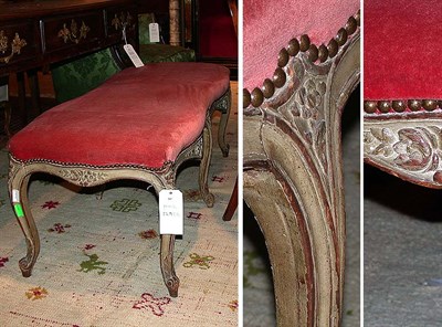 Lot 205 - Louis XV Style Green Painted and Upholstered...