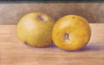 Lot 169 - John William Hill 1812-1879 TWO APPLES Signed...