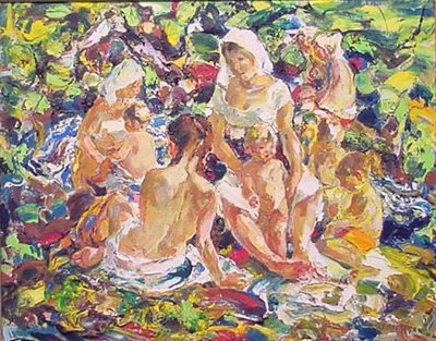 Lot 241 - John Edward Costigan 1888-1972 THE BATHERS...