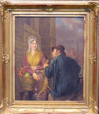 Lot 32 - Ange Francois Flemish, 1800-1867 STREET...