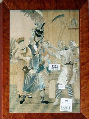 Lot 153 - Russian Needlework Picture Depicting a soldier...