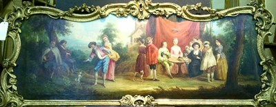 Lot 4 - Manner of Watteau THE MARRIAGE CONTRACT Oil on...