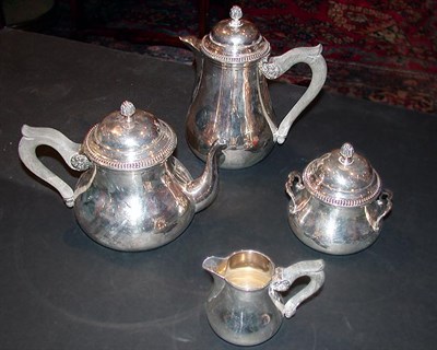 Lot 317 - French Silver Four-Piece Coffee and Tea...