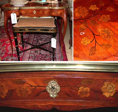 Lot 145 - Louis XV Style Marquetry Inlaid Mahogany Side...