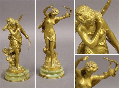 Lot 129 - Pair of Gilt-Bronze Figures of Diana and...