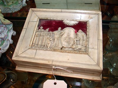 Lot 116 - Continental Ivory Box The top commemorating a...