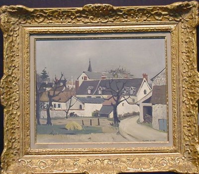 Lot 52 - Claude Schurr French, b.1921 VILLAGE SCENE...
