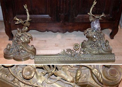 Lot 460 - Pair of Louis XV Style Gilt-Bronze Chenets