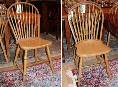 Lot 166 - Set of Eight Painted Hoop Back Windsor Side...