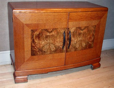 Lot 239 - Art Deco Oak and Walnut Cabinet