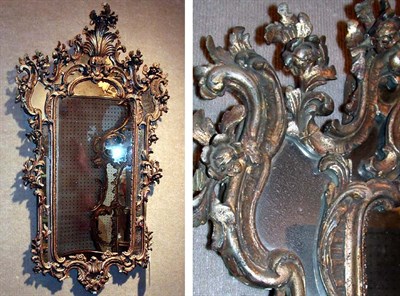 Lot 302 - Rococo Style Gilt-Wood Mirror Height 47 inches,...