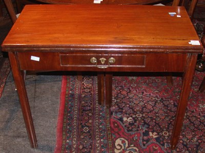Lot 400 - George III Mahogany Fold-Over Games Table Late...