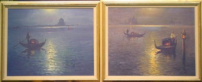 Lot 30 - F. Ferruzza Italian, 20th century GONDOLAS...