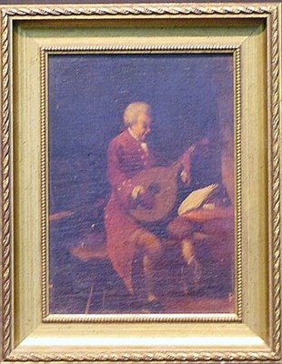 Lot 44 - Dutch School 18th Century MAN PLAYING GUITAR...